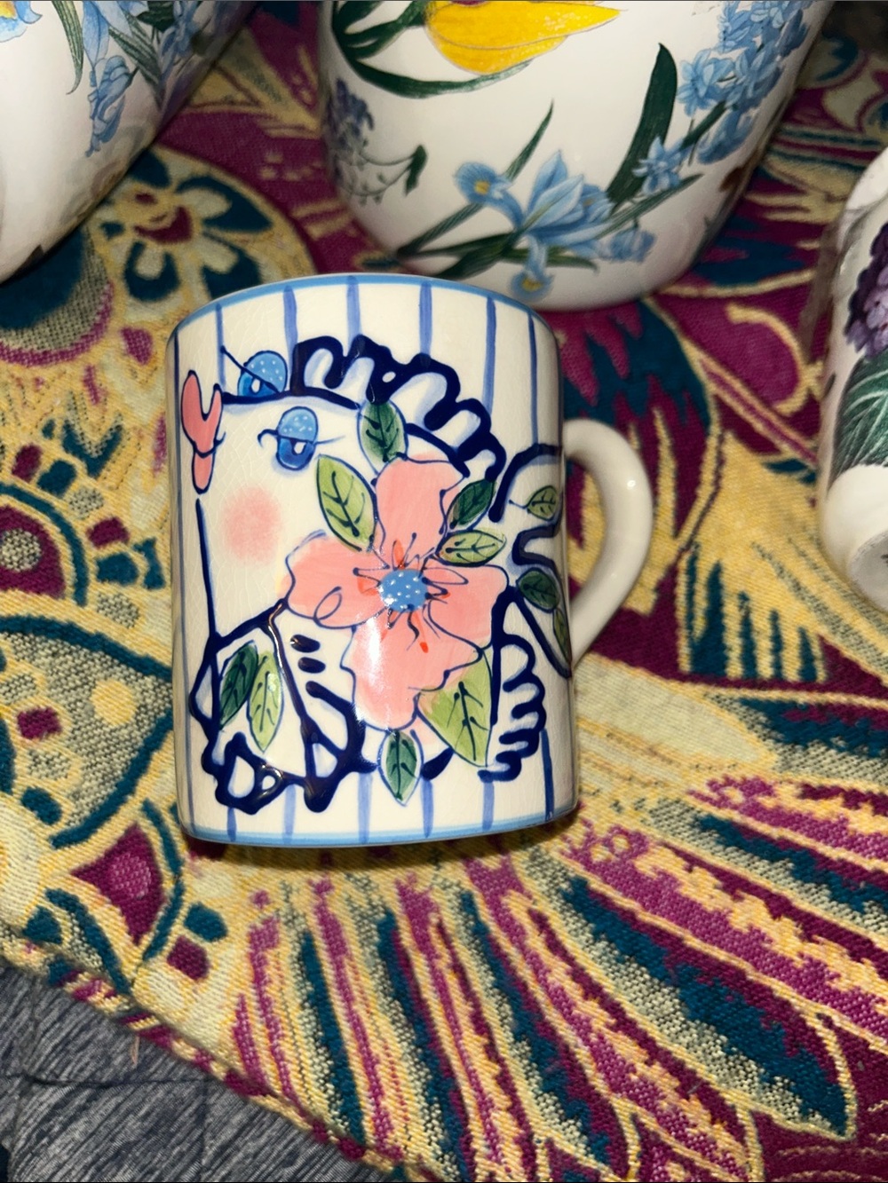 Beautiful fish hand painted mug